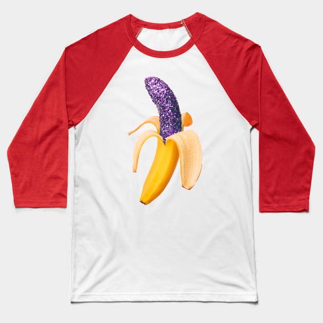 Glitter banana Baseball T-Shirt by byb